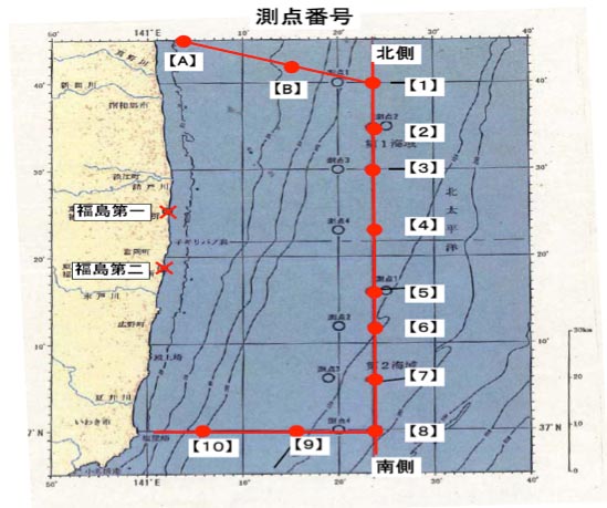 TEPCO Seawater Sampling Locations