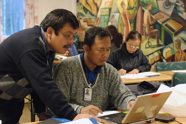 Long before arriving on site, novice and seasoned inspectors alike take part in rigorous training.  It kicks off with classroom exercises and lectures before inspectors take their knowledge to the field. The IAEA organizes about 50 training exercises each year, for up to 12 inspectors at a time.