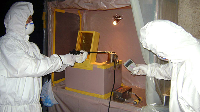 Verifying radioactivity level of a capsule containing conditioned caesium-137 sources
