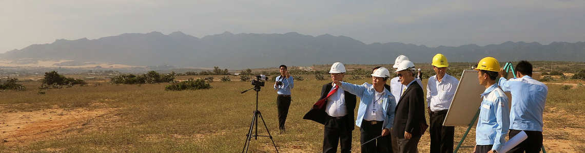 IAEA Director General Yukiya Amano during an on-site visit to the proposed location for Vietnam’s first nuclear power reactor in Ninh Thuan, during his official visit to Viet Nam. 10 January 2014.