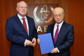 The new Resident Representative of Iceland to the IAEA, Gudni Bragason, presented his credentials to IAEA Director General Yukiya Amano at the IAEA headquarters in Vienna, Austria, on 22 May 2018.