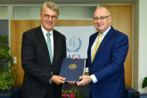 The new Resident Representative of Germany to the IAEA, HE Mr Gerhard Kuntzl, presented his credentials to Aldo Malavasi, IAEA Acting Director General, and Head of the Department of Nuclear Sciences and Applications at the IAEA headquarters in Vienna, Austria, on 7 September 2018