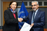 The new Resident Representative of Austria to the IAEA, HE Ms Gabriela Sellner, presented her credentials to Juan Carlos Lentijo (right), IAEA Acting Director General, and Head of the Department of Nuclear Safety and Security at the IAEA headquarters in Vienna, Austria, on 13 December 2018.


