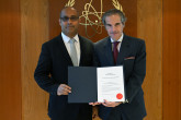 The new Resident Representative of Israel to the IAEA, HE Mr. Ronen Shaul, presented his credentials to IAEA Director General Rafael Mariano Grossi, at the Agency headquarters in Vienna, Austria. 9 July 2024