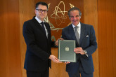 The new Resident Representative of Egypt to the IAEA, HE Mr. Mohamed Ibrahim Nasr Salem, presented his credentials to IAEA Director General Rafael Mariano Grossi, at the Agency headquarters in Vienna, Austria. 9 September 2024