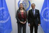 Rafael Mariano Grossi, IAEA Director General, met with Ambassador Erin Elizabeth McKee,  Assistant Administrator (AA) for USAID's Bureau of Europe and Eurasia, during her official visit to the Agency headquarters in Vienna, Austria. 24 April 2023.