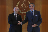 Rafael Mariano Grossi, IAEA Director General, met with H.E. Mr. Fariz Rzayev, Deputy Minister of Foreign Affairs of Azerbaijan, during his official visit to the Agency headquarters in Vienna, Austria. 24 August 2023