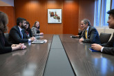 Rafael Mariano Grossi, IAEA Director-General, met with Mr. Sachin Desai, General Counsel of HELION energy, accompanied by HE Ms. Laura S. H. Holgate, Resident Representative of the United States of America to the IAEA, during their official visit to the Agency headquarters in Vienna, Austria. 26 February 2024.