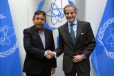 Rafael Mariano Grossi, IAEA Director-General, met with HE Mr. David Choquehuanca Céspedes, Vice President of the Plurinational State of Bolivia, during his official visit to the Agency headquarters in Vienna, Austria. 15 March 2024.