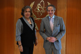 Rafael Mariano Grossi, IAEA Director-General, met with Ing. Anabel Gallardo, Presidenta del Consjo Hondureno de la Empresa Privada (COHOP), during her official visit to the Agency headquarters in Vienna, Austria. 7 Jun 2024.