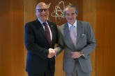 Rafael Mariano Grossi, IAEA Director-General, met with Ramzi Jammal, Acting Chief Executive Officer, Canadian Nuclear Commission, during his official visit to the Agency headquarters in Vienna, Austria. 24 Jun 2024.