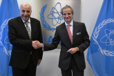 Rafael Mariano Grossi, IAEA Director-General, met with HE Mr. Ahmed Attaf, Minister of Foreign Affairs of Algeria, during his official visit to the Agency headquarters in Vienna, Austria. 25 June 2024.
