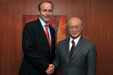 Visit of Mr. Micheal Martin T.D., Minister for Foreign Affairs of Ireland, to IAEA Director General Yukiya Amano, IAEA, Vienna, Austria, 8 September 2010.