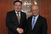 On 9 June 2011, H.E. Mr. Zandanshatar Gombojav, Minister for Foreign Affairs and Trade of Mongolia, met IAEA Director General Yukiya Amano at the IAEA's headquarters in Vienna, Austria.