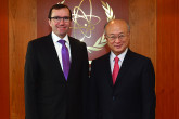 On 21 February 2013, the Minister for Foreign Affairs of Norway, HE Mr. Espen Barth Eide met IAEA Director General Yukiya Amano during his Excellency's visit to the IAEA headquarters in Vienna, Austria.
