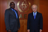 On 29 May 2013, H.E. Mr. Isak Katali, Minister of Mines and Energy of the Republic of Namibia, met IAEA Director General Yukiya Amano during his visit to the IAEA headquarters in Vienna, Austria.