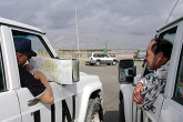 IAEA inspectors head back to Baghdad from a site, over 400 kilometers through the desert. Photo Credits: Pavlicek/IAEA
