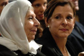 10 December 2005 | Family pride, Dr ElBaradei's wife Aida Elkachef, and his mother at the ceremony.