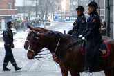 10 December 2005 | Police outside Oslo City Hall where the Nobel Peace Ceremony is held.