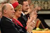 10 December 2005 | The Norwegian Royal family watches the ceremony.