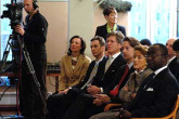 9 December 2005 | IAEA staff at the press conference.