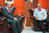 IAEA Director General Yukiya Amano meets with H.E. Prof Gusti Muhammad Hatta, Minister for Research, Technology and Higher Education, during his official visit to Indonesia. 22 January 2015