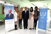 IAEA Director General Yukiya Amano with staff of the Department of Physics at the University of Indonesia during his official visit to Indonesia. 23 January 2015