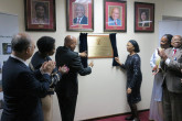 IAEA Director General Yukiya Amano at the 50th Anniversary of the SAFARI-1 Nuclear Research Reactor at Necsa Pelindaba in South Africa.  In this picture, South African  President Jacob Zuma unveils the commemorative plaque, 18 March 2015. 