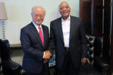 IAEA Director Yukiya Amano met with  President Jacob Zuma  during his official visit to South Africa on 19 March 2015.