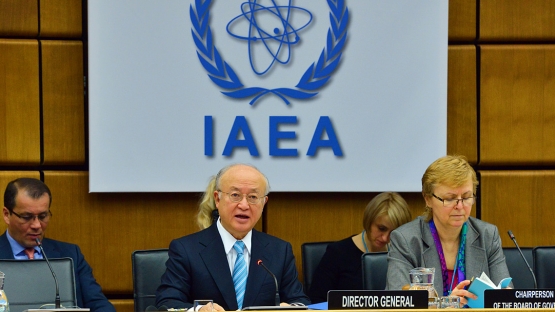 IAEA Director General Yukiya Amano addresses the Board of Governors, 2 March 2015