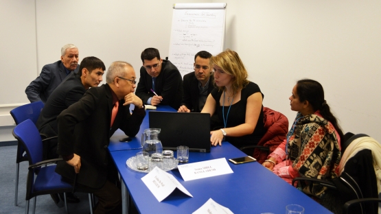 Participants of an IAEA workshop discuss the systemic approach to safety
