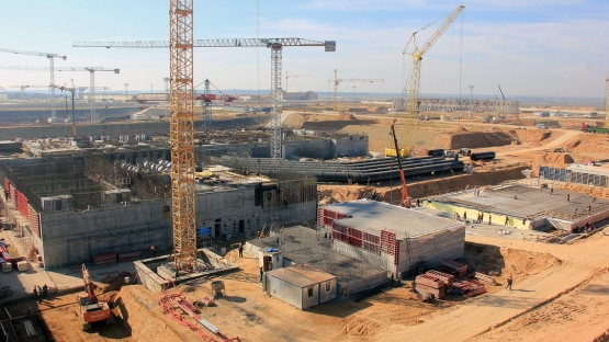 Ostrovets, Belarus: Construction works at the country’s first nuclear power plant as of September 2014. (Photo: Directorate for NPP Construction, Belarus)